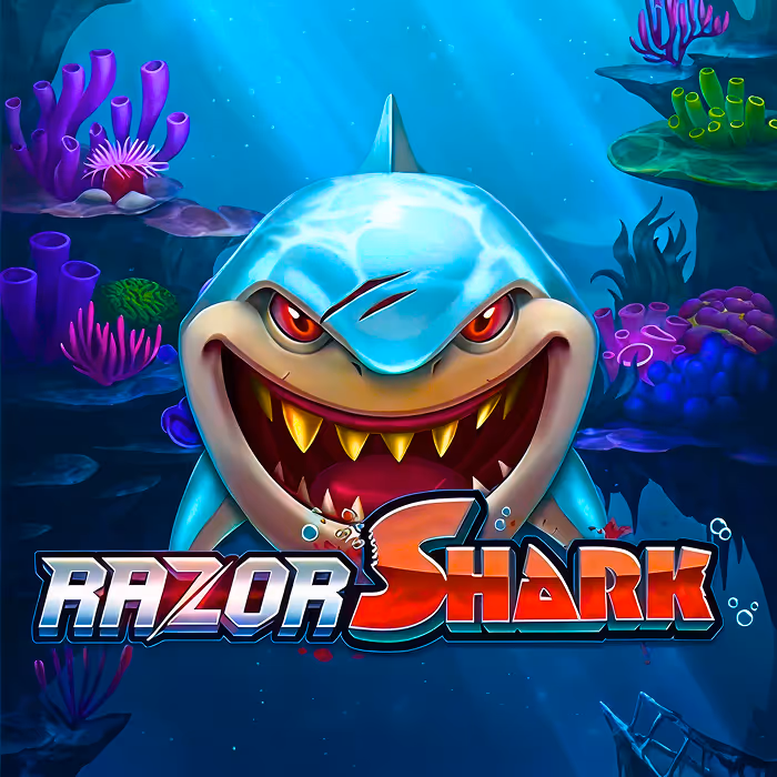 Razor Shark - underwater themed slot with mystery stacks and golden shark feature